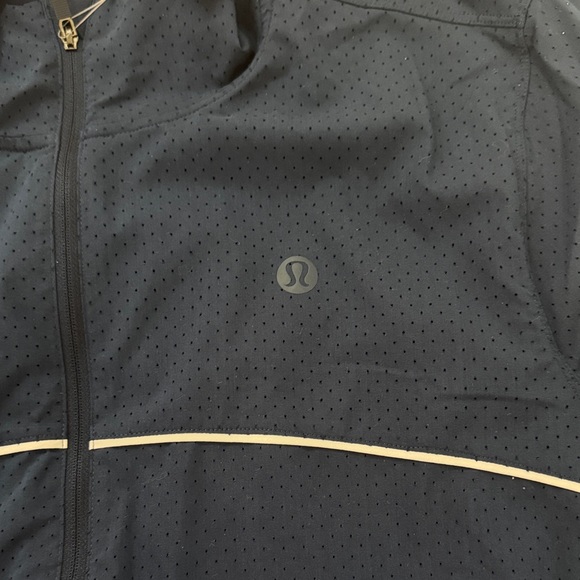 Lululemon Navy court rival track Perforated Jacket with White - Picture 2 of 5
